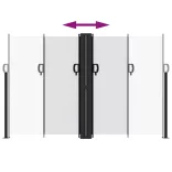 fehér behúzható oldalsó napellenző 160x1000 cm