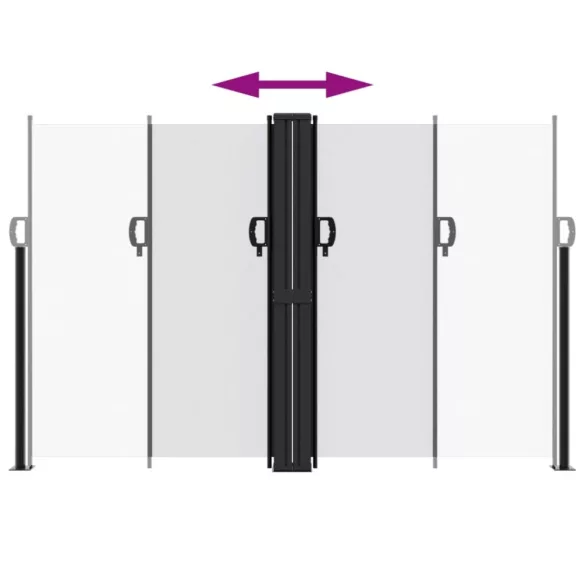 fehér behúzható oldalsó napellenző 160x1000 cm