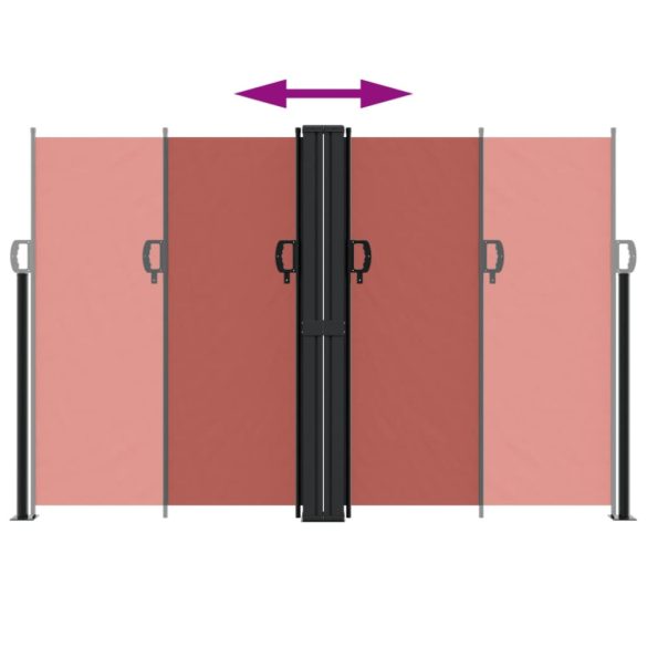 terrakotta behúzható oldalsó napellenző 160 x 1000 cm