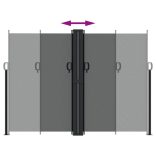 antracitszürke behúzható oldalsó napellenző 180 x 1000 cm