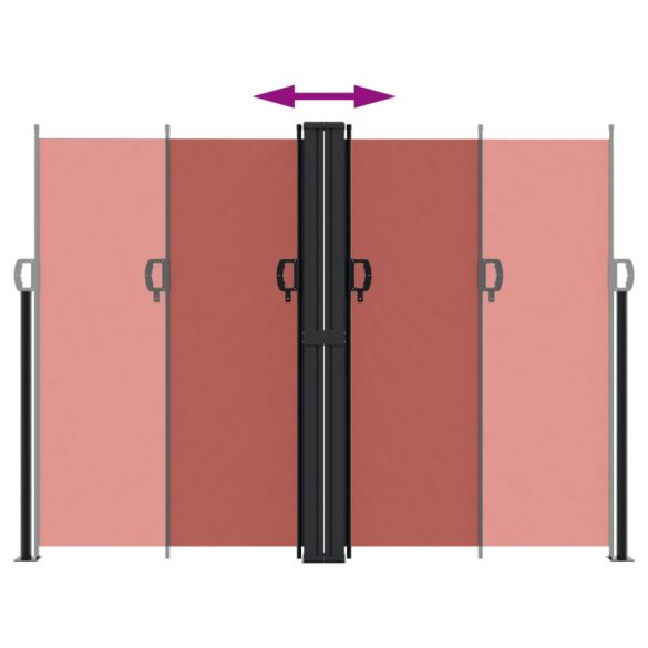 terrakotta behúzható oldalsó napellenző 180 x 1000 cm