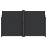 fekete behúzható oldalsó napellenző 200 x 1000 cm