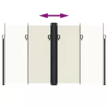 krémszínű behúzható oldalsó napellenző 200 x 1000 cm