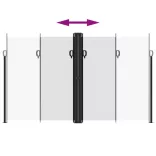 fehér behúzható oldalsó napellenző 200 x 1000 cm