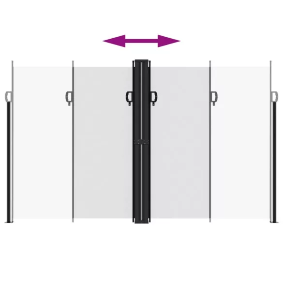 fehér behúzható oldalsó napellenző 200 x 1000 cm