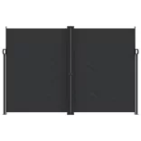 fekete behúzható oldalsó napellenző 220 x 1000 cm