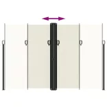 krémszínű behúzható oldalsó napellenző 220 x 1000 cm