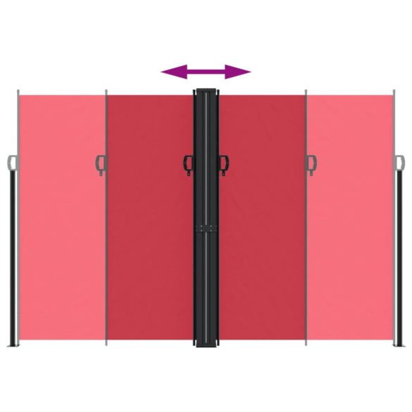 piros behúzható oldalsó napellenző 220 x 1000 cm