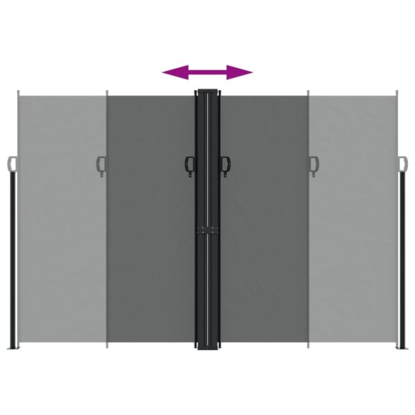 antracitszürke behúzható oldalsó napellenző 220 x 1000 cm