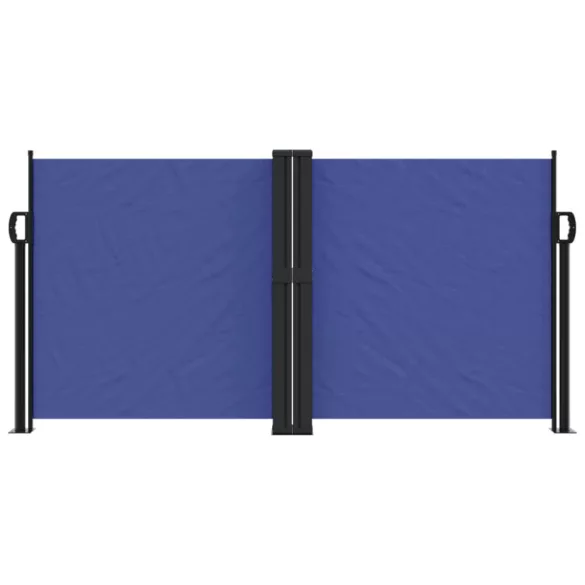 kék behúzható oldalsó napellenző 120 x 1200 cm