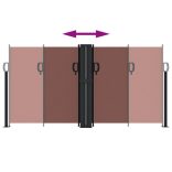 barna behúzható oldalsó napellenző 120 x 1000 cm
