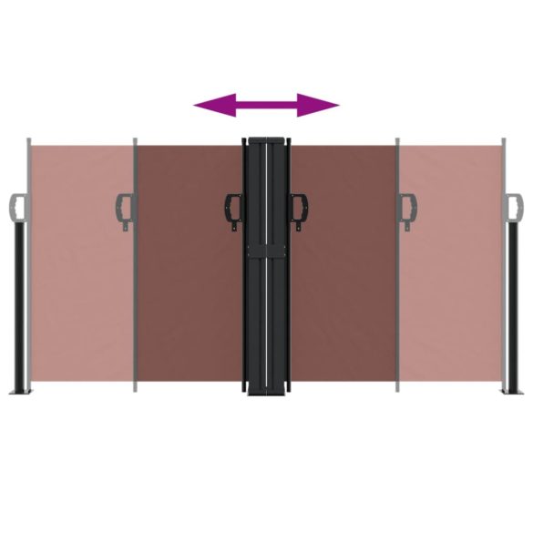 barna behúzható oldalsó napellenző 120 x 1000 cm
