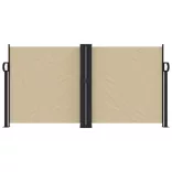 bézs behúzható oldalsó napellenző 120 x 1200 cm