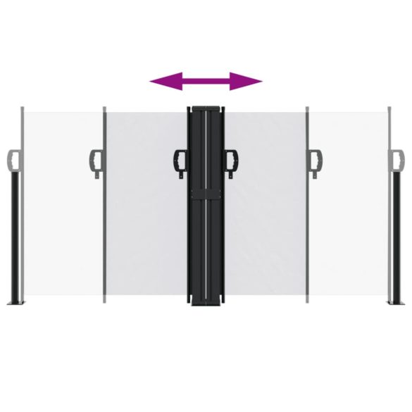 fehér behúzható oldalsó napellenző 120 x 1200 cm