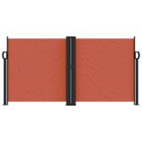 terrakotta behúzható oldalsó napellenző 120 x 1200 cm