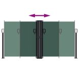 sötétzöld behúzható oldalsó napellenző 120 x 1200 cm