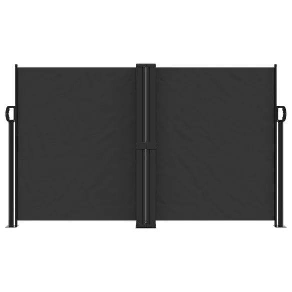 fekete behúzható oldalsó napellenző 140 x 1200 cm