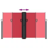 piros behúzható oldalsó napellenző 140x1200 cm