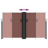 barna behúzható oldalsó napellenző 140x1200 cm