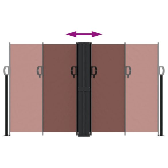 barna behúzható oldalsó napellenző 140x1200 cm