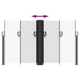 fehér behúzható oldalsó napellenző 140x1200 cm