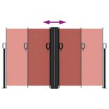 terrakotta behúzható oldalsó napellenző 140x1200 cm