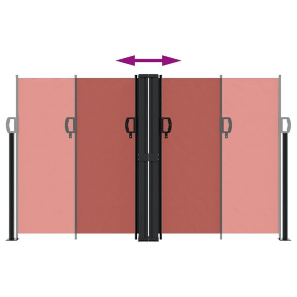 terrakotta behúzható oldalsó napellenző 140x1200 cm