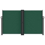 sötétzöld behúzható oldalsó napellenző 140x1200 cm