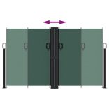 sötétzöld behúzható oldalsó napellenző 140x1200 cm