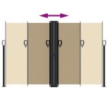 bézs behúzható oldalsó napellenző 160 x 1200 cm