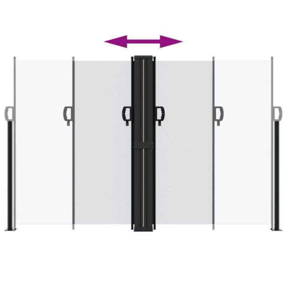 fehér behúzható oldalsó napellenző 160 x 1200 cm