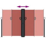 terrakotta behúzható oldalsó napellenző 160 x 1200 cm