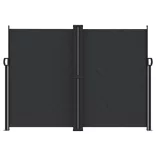 fekete behúzható oldalsó napellenző 180 x 1200 cm