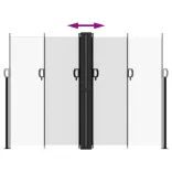 fehér behúzható oldalsó napellenző 180 x 1200 cm