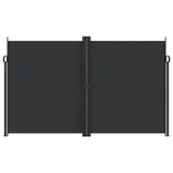 fekete behúzható oldalsó napellenző 200 x 1200 cm