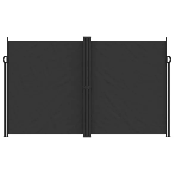 fekete behúzható oldalsó napellenző 200 x 1200 cm