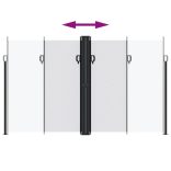 fehér behúzható oldalsó napellenző 200 x 1200 cm