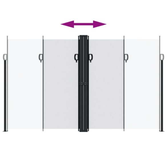 fehér behúzható oldalsó napellenző 200 x 1200 cm