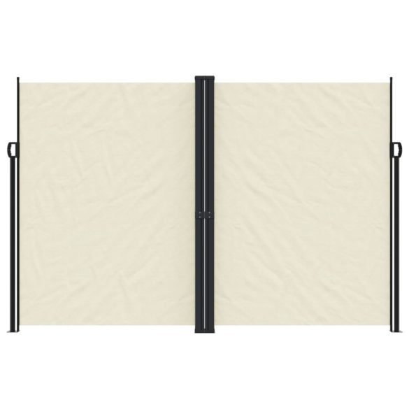 krémszínű behúzható oldalsó napellenző 220 x 1200 cm