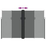 antracitszürke behúzható oldalsó napellenző 220 x 1200 cm