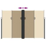 bézs behúzható oldalsó napellenző 220 x 1200 cm
