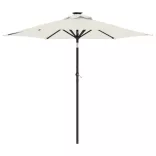 fehér kerti napernyő acél rúddal 225 x 225 x 212 cm