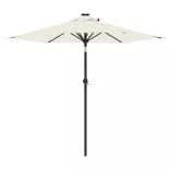 fehér kerti napernyő acél rúddal 225 x 225 x 212 cm