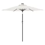fehér kerti napernyő acél rúddal 225 x 225 x 212 cm