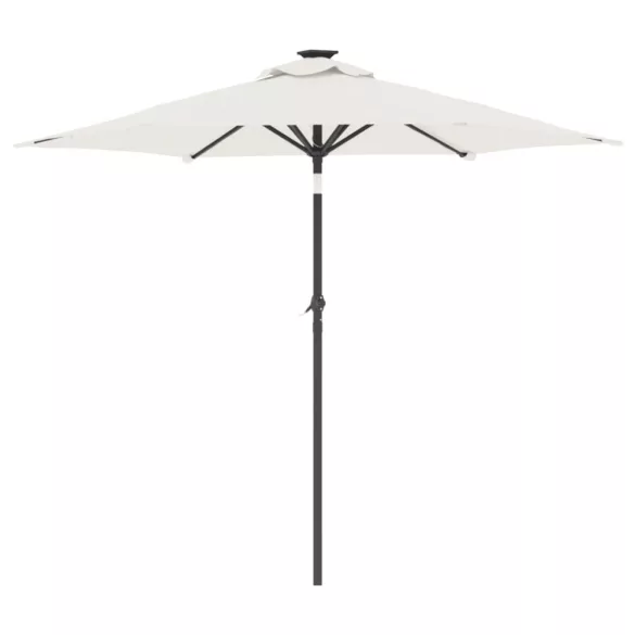 fehér kerti napernyő acél rúddal 225 x 225 x 212 cm