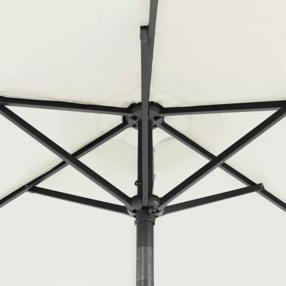 fehér kerti napernyő acél rúddal 225 x 225 x 212 cm