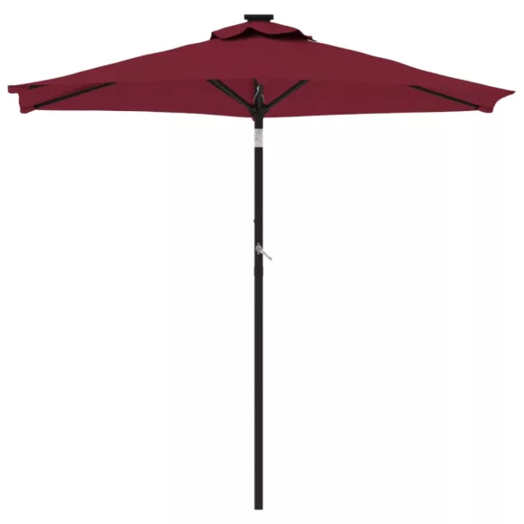 bordóvörös kerti napernyő acél rúddal 225 x 225 x 212 cm