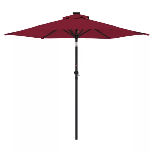 bordóvörös kerti napernyő acél rúddal 225 x 225 x 212 cm