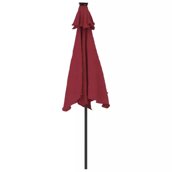 bordóvörös kerti napernyő acél rúddal 225 x 225 x 212 cm