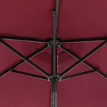 bordóvörös kerti napernyő acél rúddal 225 x 225 x 212 cm